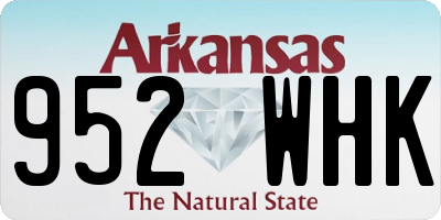 AR license plate 952WHK
