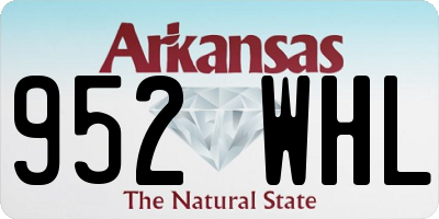 AR license plate 952WHL