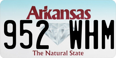 AR license plate 952WHM