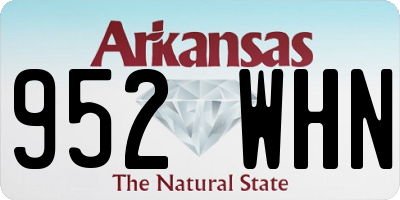 AR license plate 952WHN