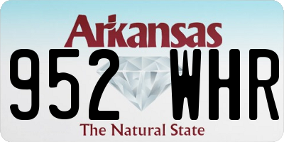 AR license plate 952WHR