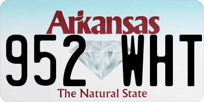 AR license plate 952WHT