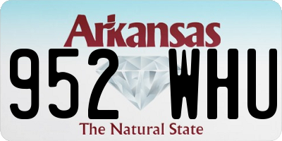 AR license plate 952WHU
