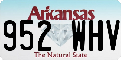 AR license plate 952WHV