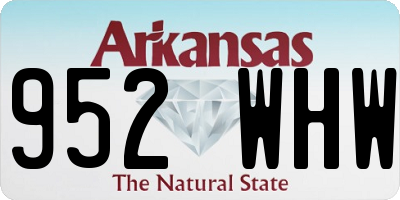 AR license plate 952WHW