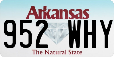 AR license plate 952WHY