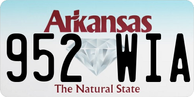 AR license plate 952WIA