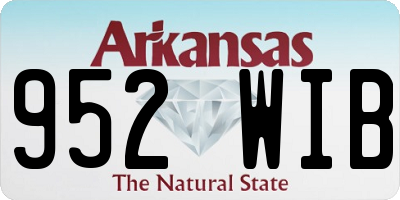 AR license plate 952WIB