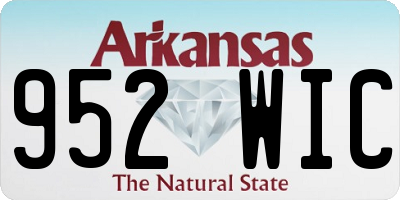 AR license plate 952WIC