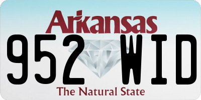 AR license plate 952WID