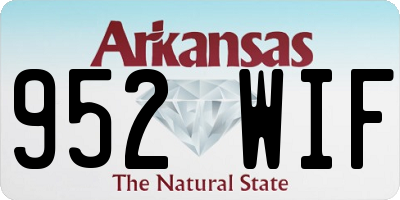 AR license plate 952WIF