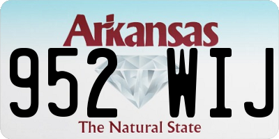 AR license plate 952WIJ