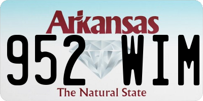 AR license plate 952WIM