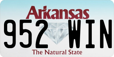 AR license plate 952WIN