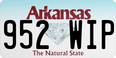 AR license plate 952WIP