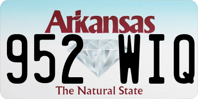 AR license plate 952WIQ