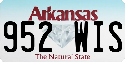 AR license plate 952WIS