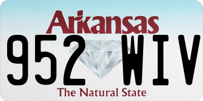 AR license plate 952WIV