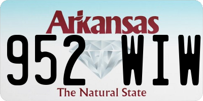 AR license plate 952WIW