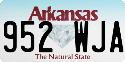 AR license plate 952WJA