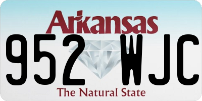 AR license plate 952WJC
