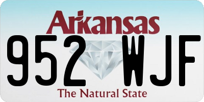 AR license plate 952WJF
