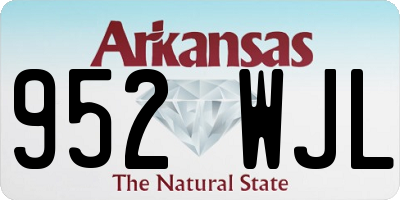 AR license plate 952WJL
