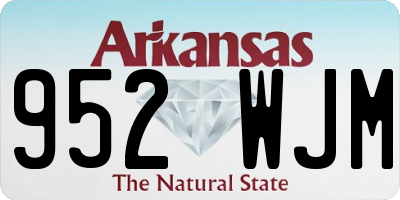 AR license plate 952WJM
