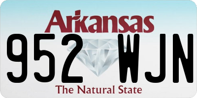 AR license plate 952WJN