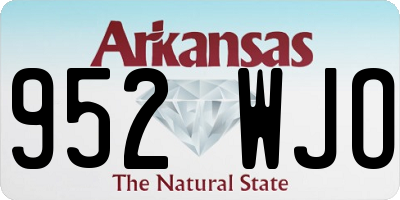 AR license plate 952WJO