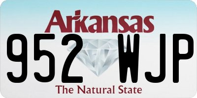 AR license plate 952WJP