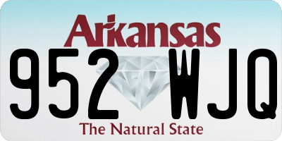 AR license plate 952WJQ