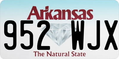 AR license plate 952WJX