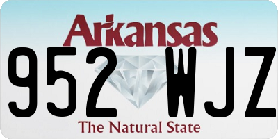 AR license plate 952WJZ