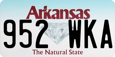 AR license plate 952WKA