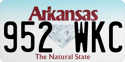AR license plate 952WKC