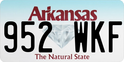 AR license plate 952WKF