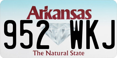AR license plate 952WKJ