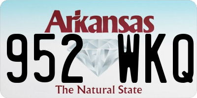 AR license plate 952WKQ