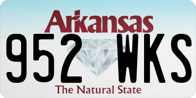 AR license plate 952WKS