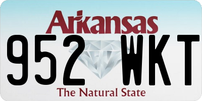 AR license plate 952WKT