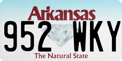 AR license plate 952WKY