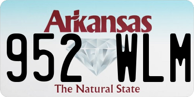 AR license plate 952WLM