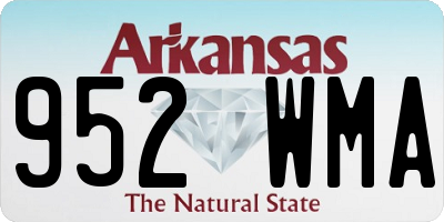 AR license plate 952WMA