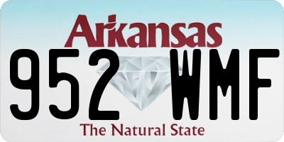 AR license plate 952WMF
