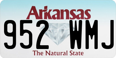 AR license plate 952WMJ