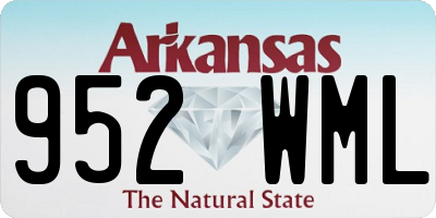 AR license plate 952WML