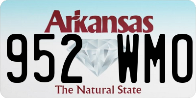 AR license plate 952WMO