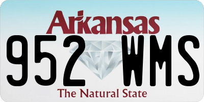 AR license plate 952WMS