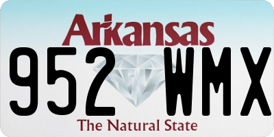 AR license plate 952WMX